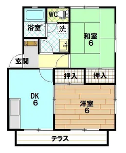 メゾンヒロモトD棟【1階】の間取り