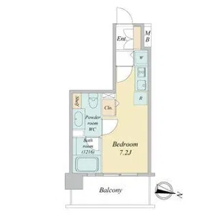 デュオフラッツ仙台木町通エアリ【3階】の間取り