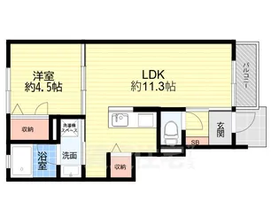 CoCo絹延【1階】の間取り