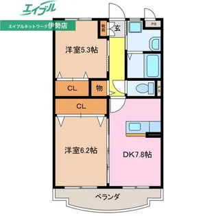 グレイスコート【2階】の間取り