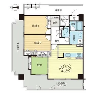 ライオンズステージ浦添壱番館【8階】の間取り