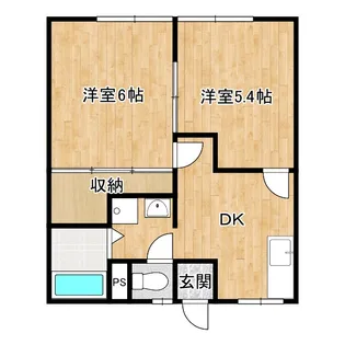 江戸芳ハイツ【1階】の間取り
