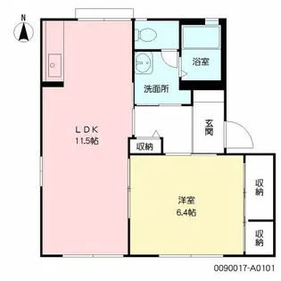 ヴィレッジS・S A棟【1階】の間取り