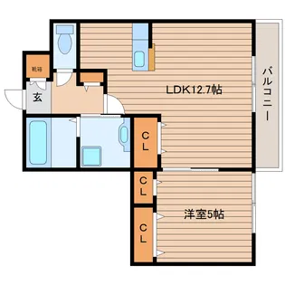 DーROOM八乙女中央A棟【2階】の間取り