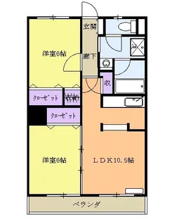宇都宮グリーンハイツ1【1階】の間取り