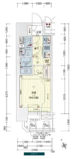 プレサンスOSAKA DOMECITYビーツ【4階】の間取り