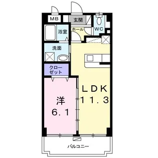 アビタシオンまりも【2階】の間取り