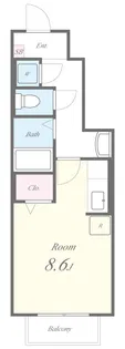 ヴィラージュ上鳥羽口【1階】の間取り