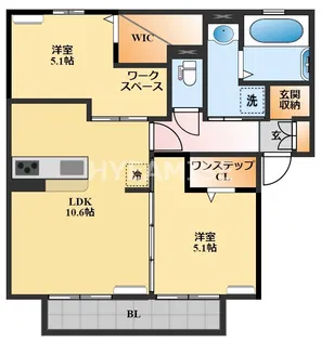 ラルーチェ幸II【2階】の間取り