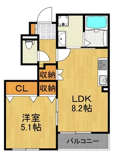 プランドール綱島東【1階】の間取り