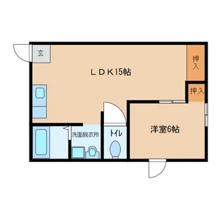 岐阜県岐阜市三田洞東3【アパート】の間取り
