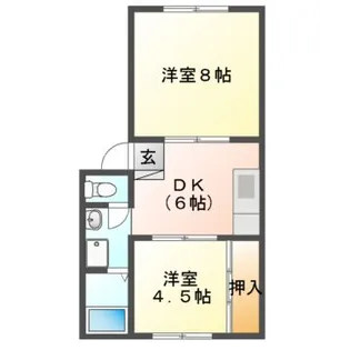 久松台ハイツ【1階】の間取り