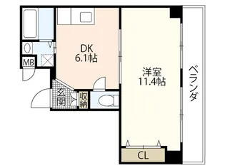 プレイス十日市【2階】の間取り
