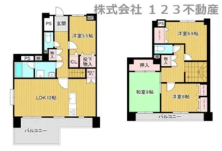 ロワイヤルユウ大牟田・荒尾【6階】の間取り
