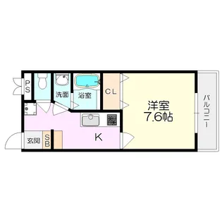 フラミンガム武庫之荘【3階】の間取り