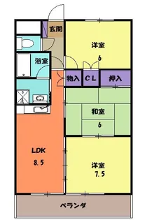 ラ・ミノール【5階】の間取り
