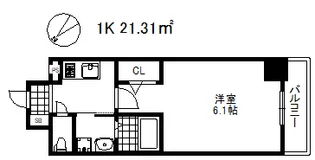 エスリード神戸兵庫駅マリーナスクエア【8階】の間取り