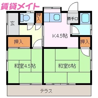 三重県四日市市小古曽1【一戸建】の間取り
