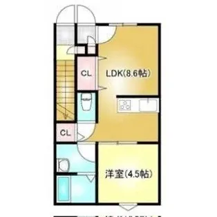 EARL‘SCOURT下泉【1階】の間取り