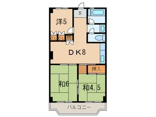 ハイツ呉川アルン【5階】の間取り