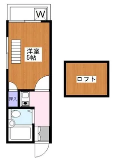 レオパレス三軒茶屋A棟【1階】の間取り