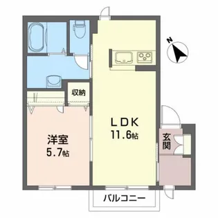 アップルヒルズC【1階】の間取り