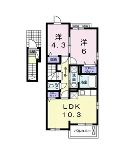 ラグランジュ【2階】の間取り
