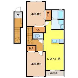 ダンディライオン【2階】の間取り