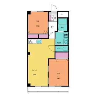 ファインアート間黒【4階】の間取り