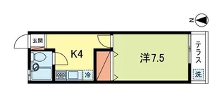 パインハイツ【1階】の間取り