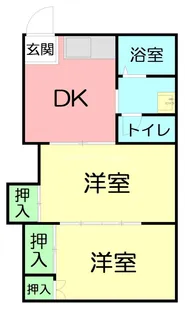 出口ハイツII【2階】の間取り