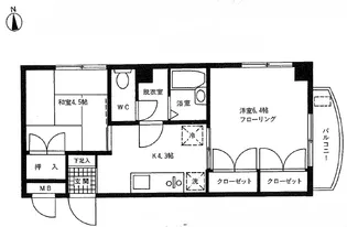 シレーヌ大森【3階】の間取り