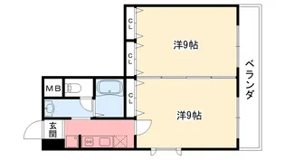兵庫県西宮市甲子園七番町【マンション】の間取り