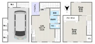 大阪府八尾市跡部南の町1【一戸建】の間取り