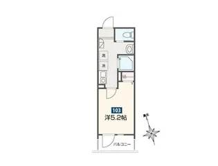 神奈川県大和市下和田【アパート】の間取り