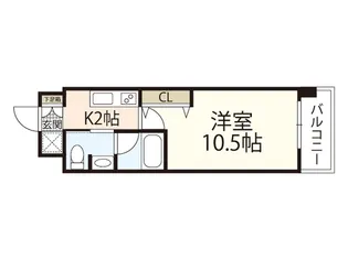 1Kの間取り画像