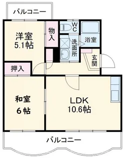 サンクレール【2階】の間取り