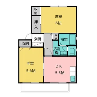 リバティKAZU B【2階】の間取り