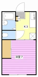 ヴィラベルディC【1階】の間取り
