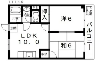 マンション和泉第三【2階】の間取り
