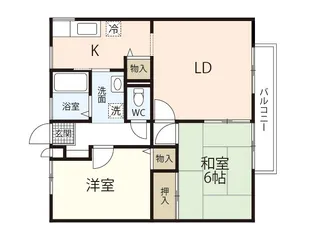 サンガーデン矢野B棟【1階】の間取り