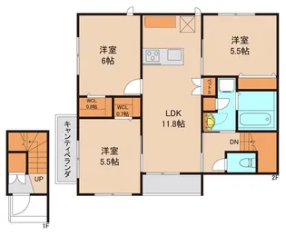 メゾンクレール日暮North【2階】の間取り