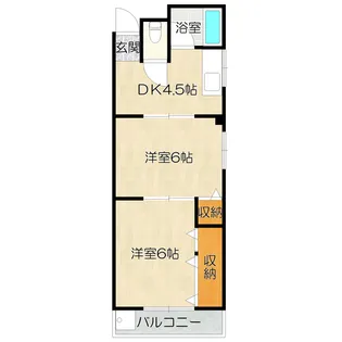 大阪府大阪市平野区瓜破西2【マンション】の間取り