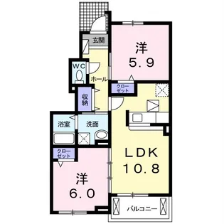 大分県大分市大字三芳【アパート】の間取り