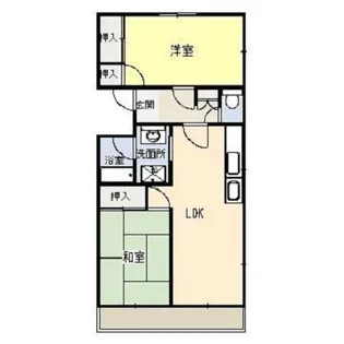 2LDKの間取り画像