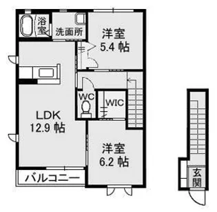 モダンヴィレッジ A・B・C・D棟【2階】の間取り