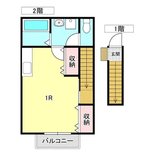 リガーレ天神西【2階】の間取り