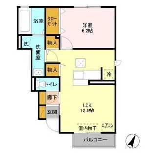 茨城県土浦市中貫【アパート】の間取り