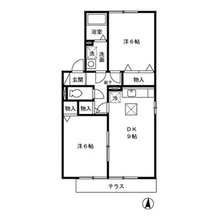 リシアンサス・ガーデンF【1階】の間取り