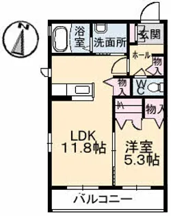 シャーメゾン東雲【2階】の間取り